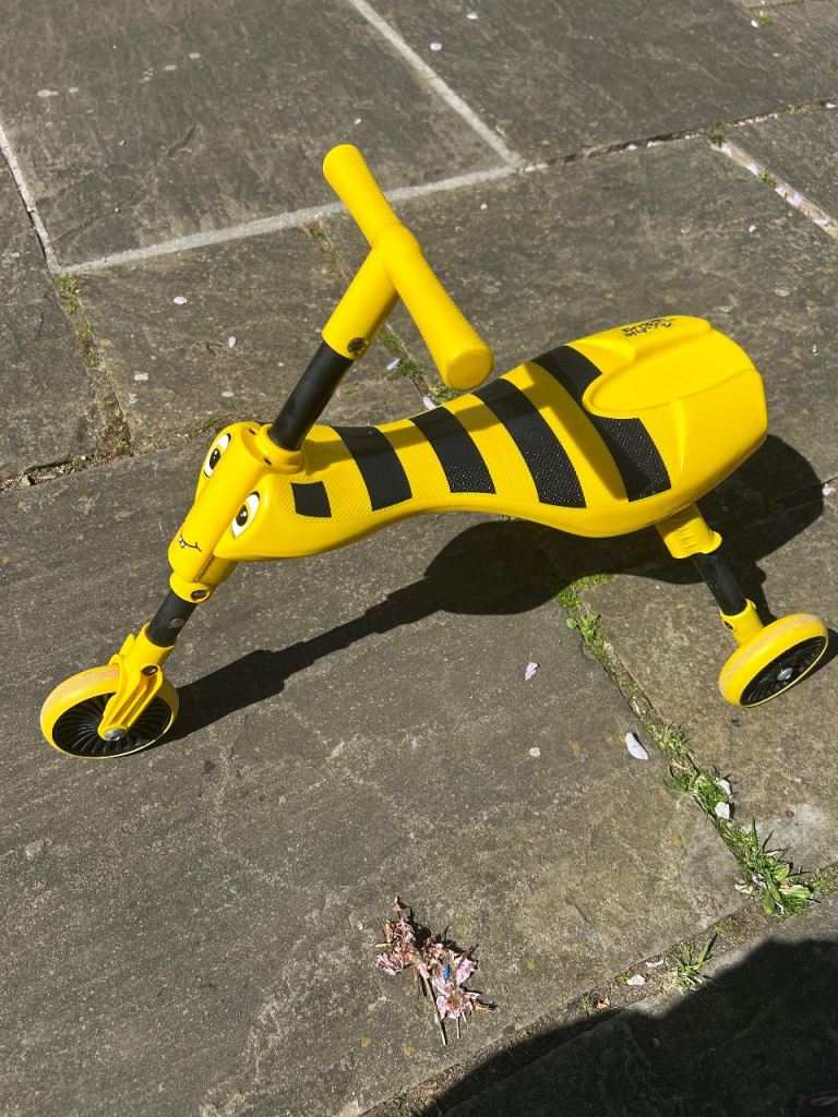 Yellow Bee Scuttlebug Ride-On Toy – Good Condition Plastic Trike