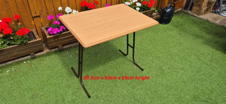 Folding freestanding camping table for camper caravan motorhome boat.