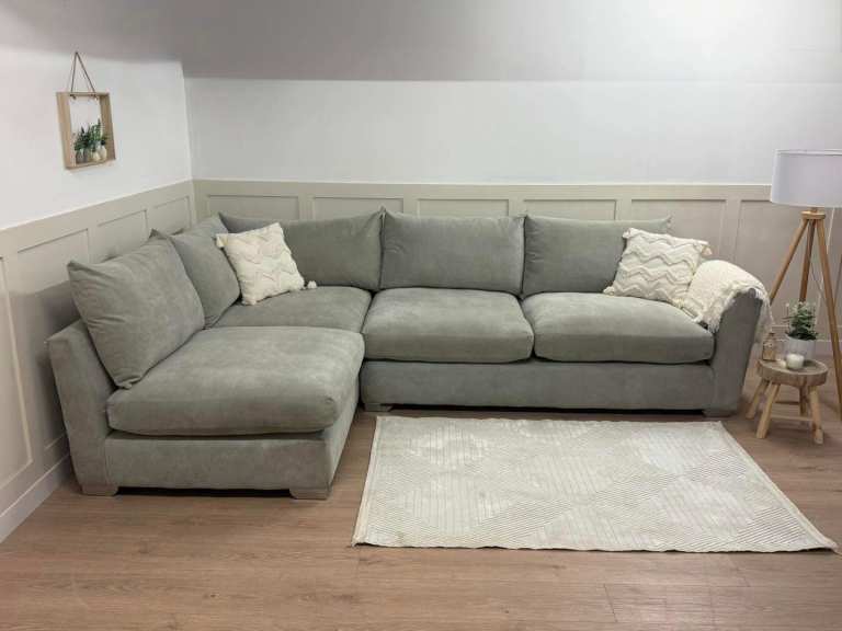  Barker and Stonehouse, Floyd Grey L Shape Corner Sofa RRP £2,749
