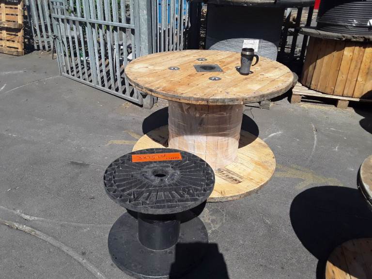Cable Reels RECLIAMED READY for UPCYCLE INTO TABLES or DISPLAYS ETC 