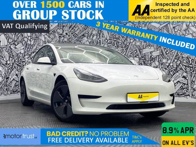 2021 Tesla Model 3 Standard Range Plus Saloon 4dr Electric Auto RWD (241 bhp) Saloon ELECTRIC Aut...