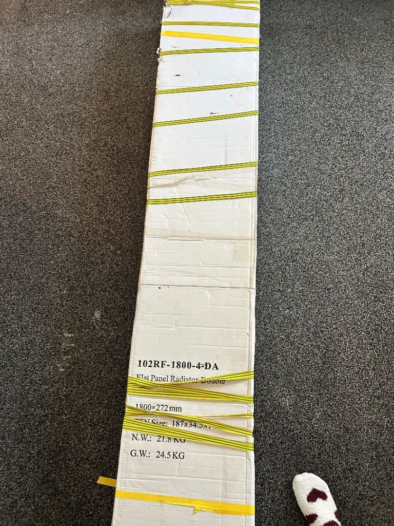 Brand new in the box grey standing Matt radiator 