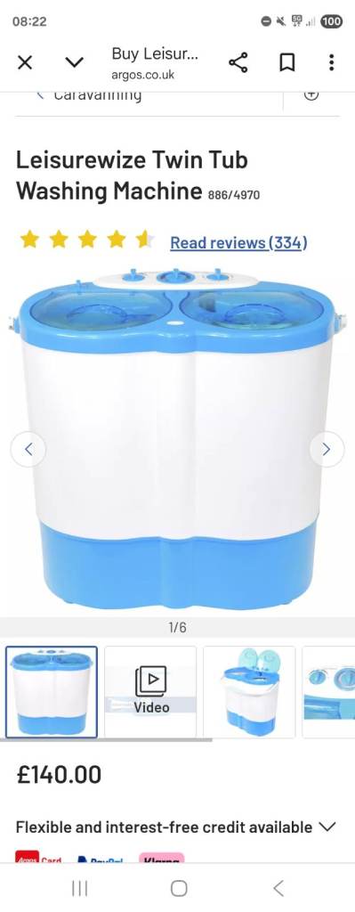 Portable washing machine (camping/caravanning)