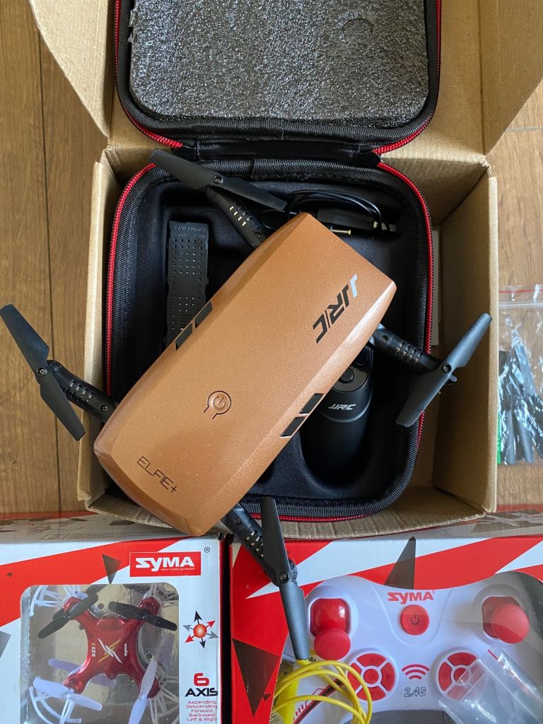 2 mini drones and one car design drone  very excellent condition 