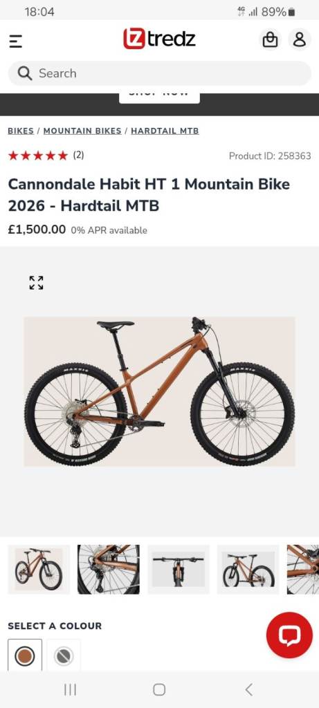 Cannondale habit ht1 mountain bike 