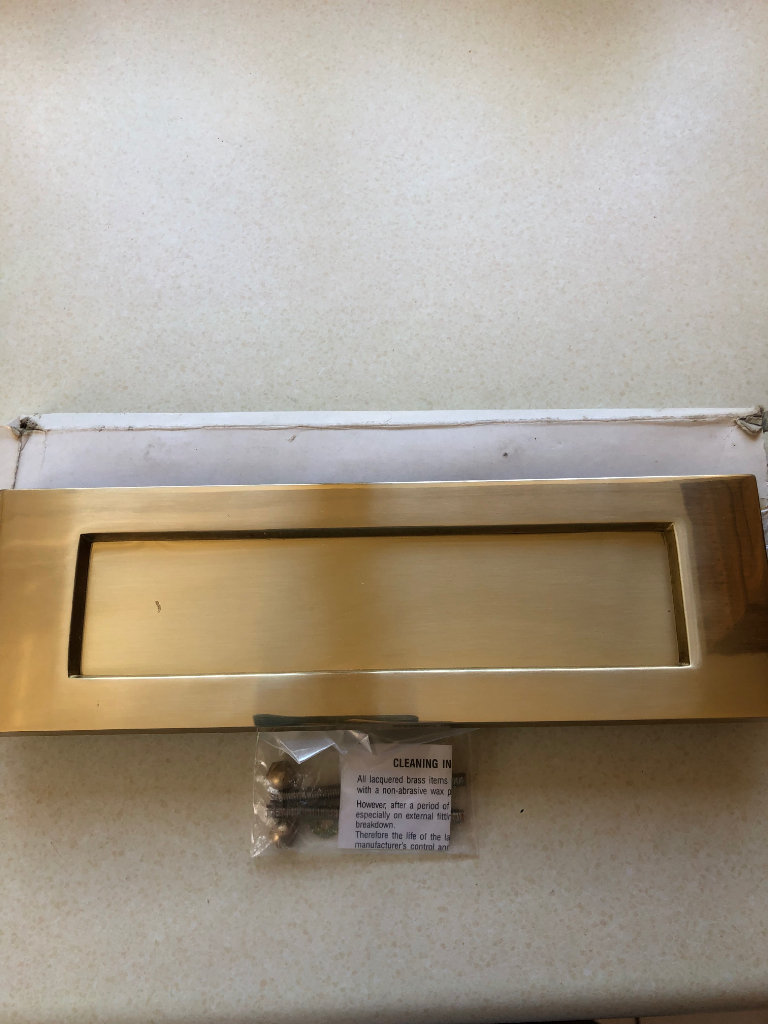 Letter Plate (Polished Brass, 250mm X 76mm