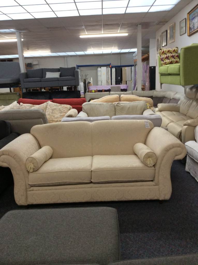 2 seater cream sofa  #64311  £200