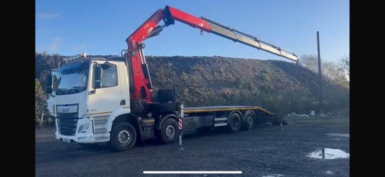 DAF TRUCKS CF 510 8X2 REMOTE FASSI 485 CHEESEWEDGE ..FULL TEST 