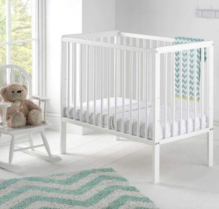 East Coast Carolina Space Saving Cot White With Foam Mattress