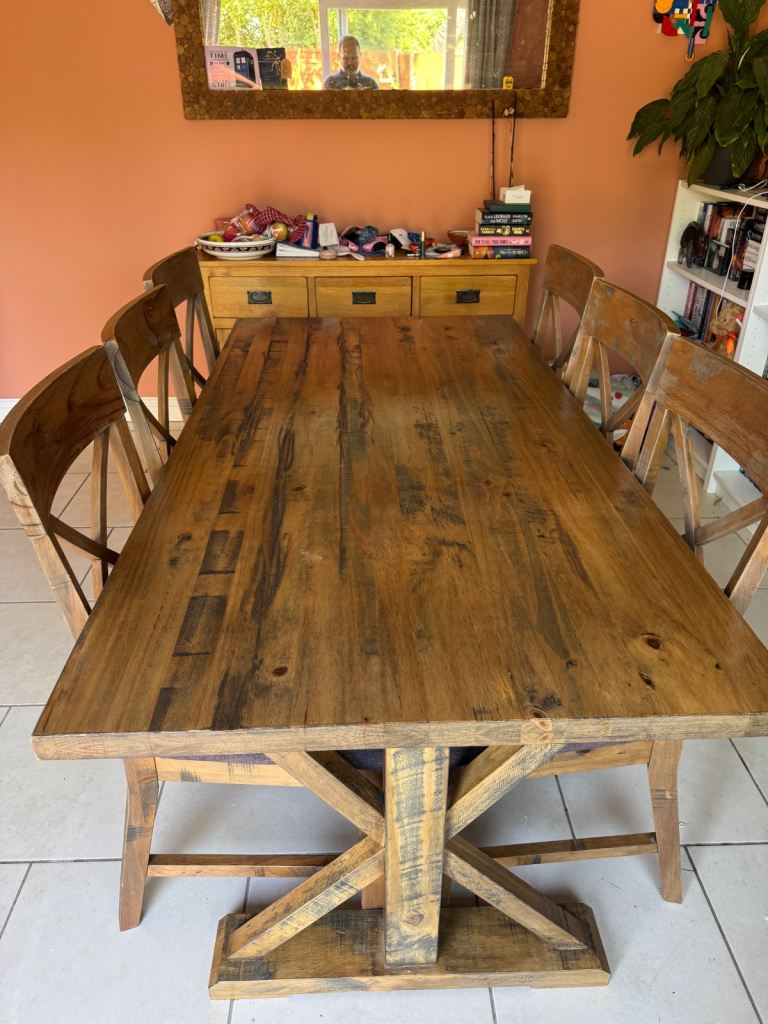 John Lewis Dining room table and chairs x6