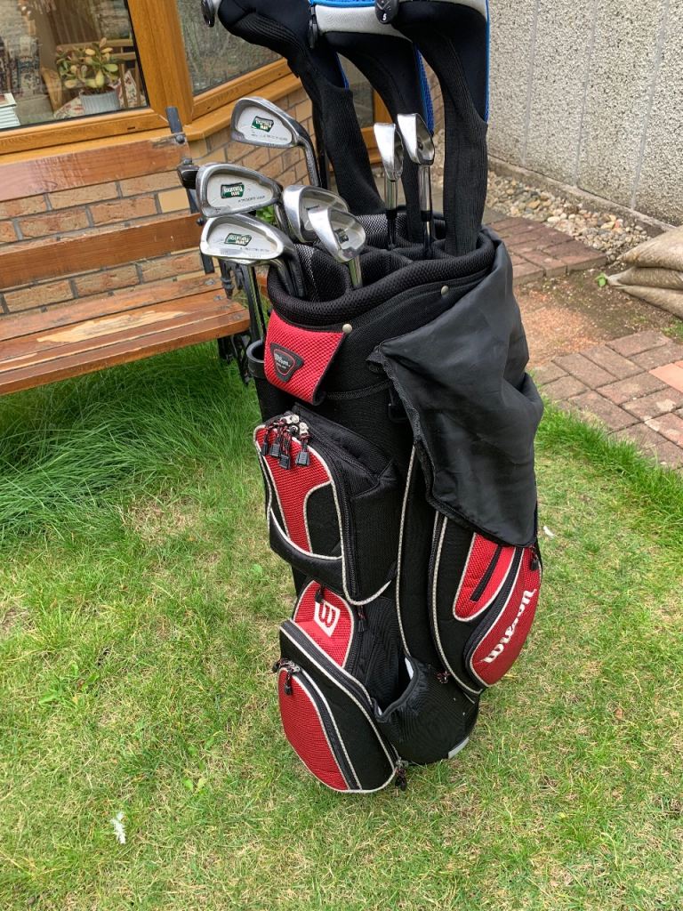 Golf clubs + bag