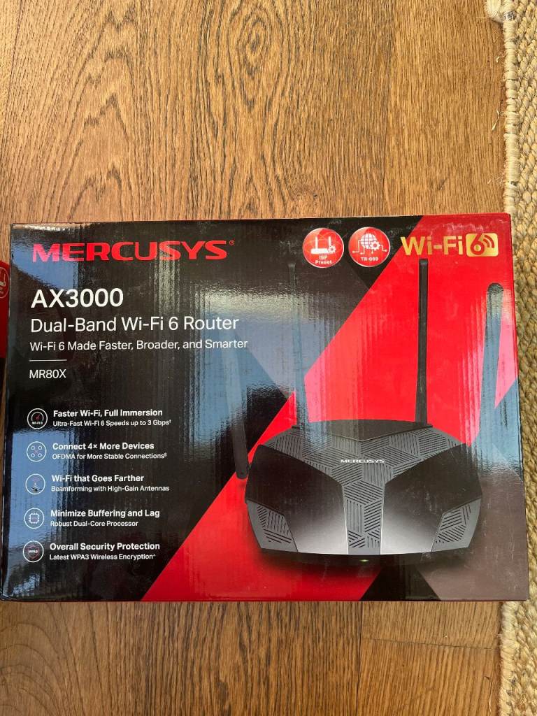 Mercusys AX3000 Dual-Band Wi-Fi 6 Router – New in Box