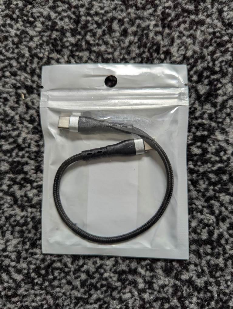 New USB-C to USB-C Cable – Black, Braided