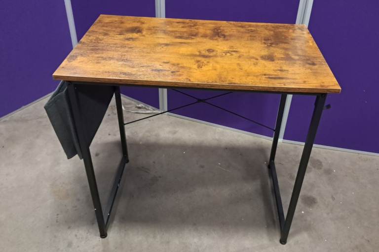 Compact Wooden Desk with Storage Pocket  New