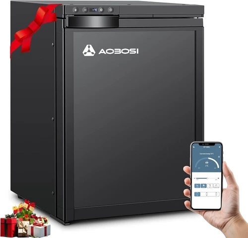 AAOBOSI 35.4 L Compressor Cool Box, Motorhome Fridge with App Control, 12/24 V