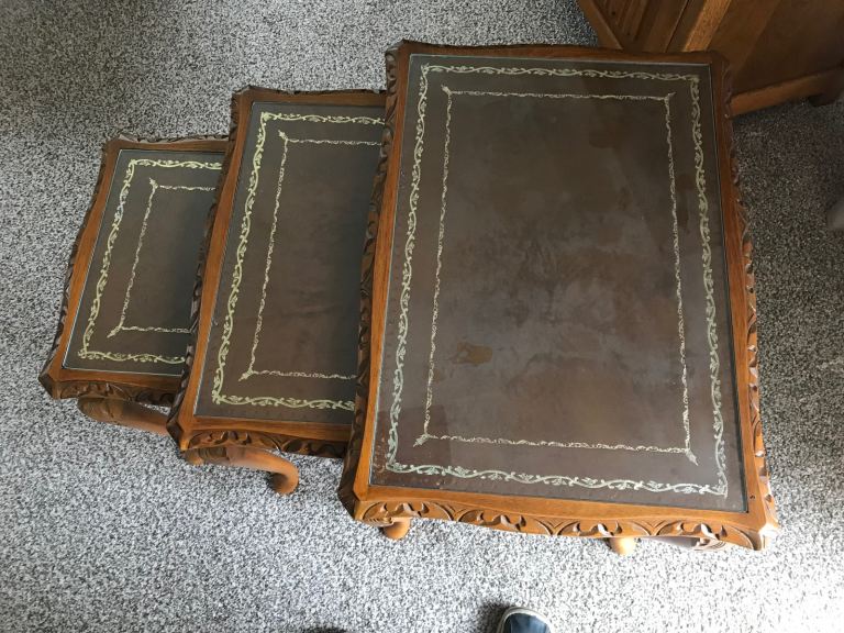 Ornate nest of tables 