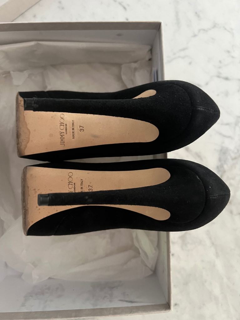 Jimmy Choo suede stiletto heels size 37 (4 UK) 