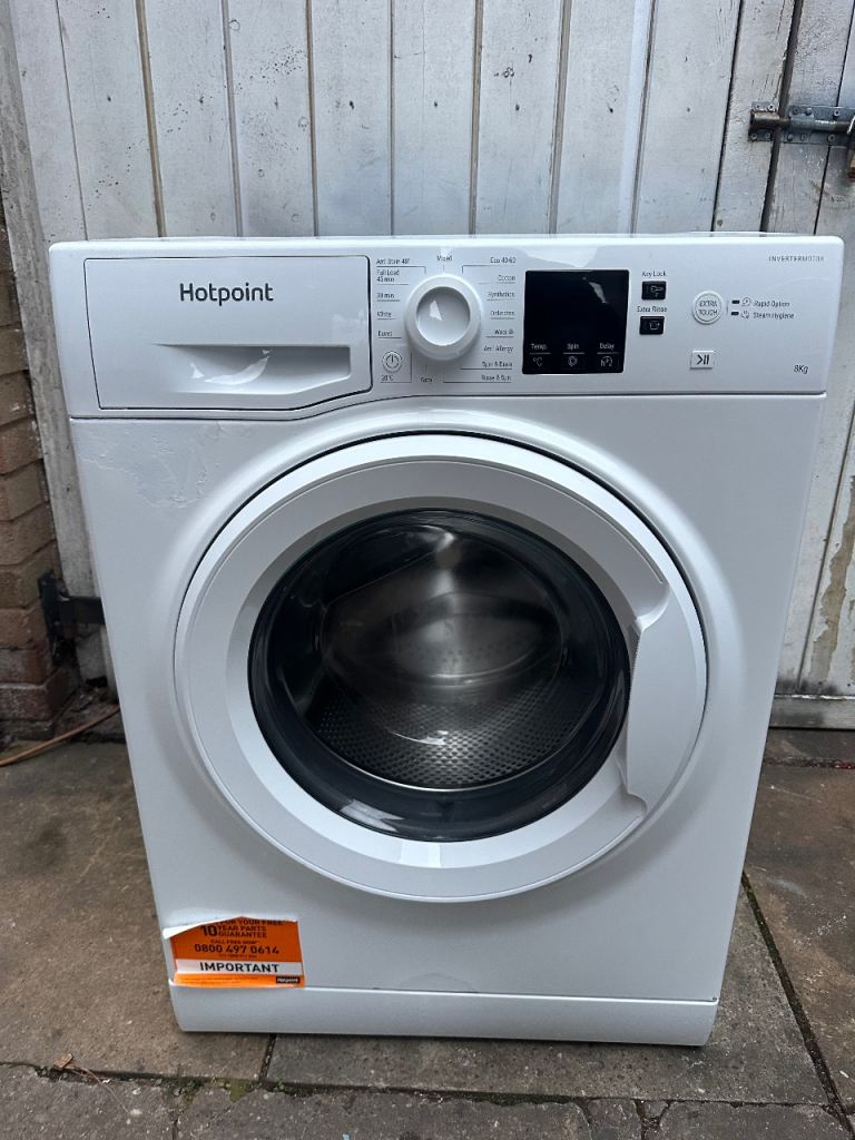 Hotpoint 8kg Washing Machine - White, Good Working Order