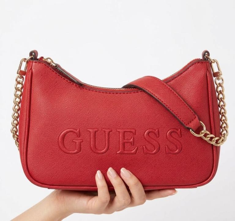 GUESS HAVANA SHOULDER RED HANDBAG
