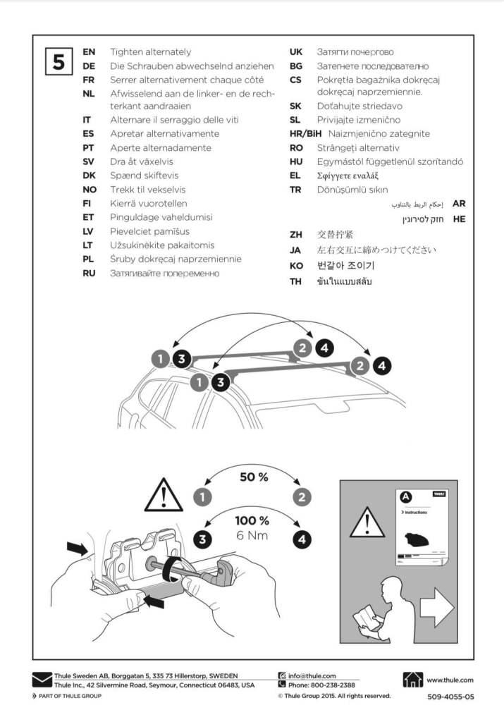 Thule roof bar fitting kit 4055