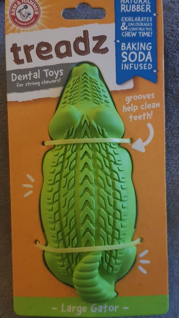 image for Arm & Hammer Treadz Large Gator Dog Chew Toy BNIB – Xmas Gift