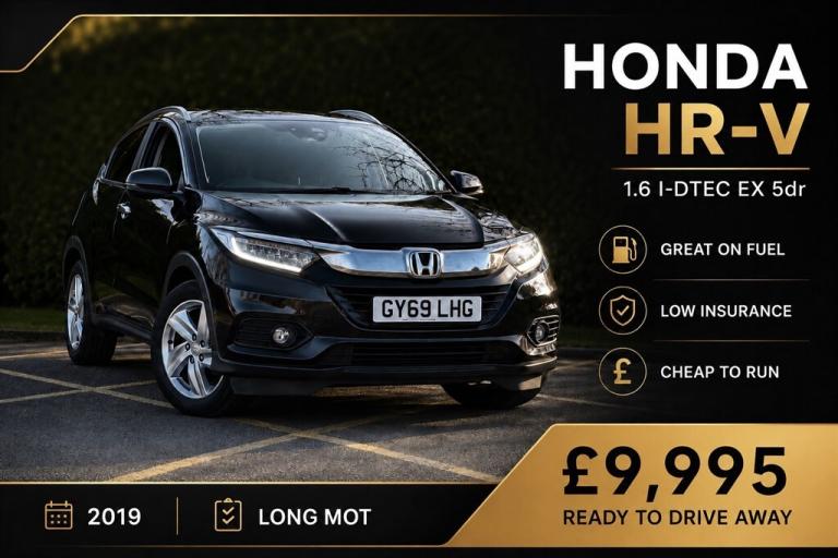2019 Honda HR-V 1.6 i-DTEC EX 5dr Hatchback Diesel Manual