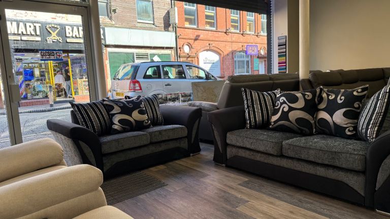 Grey 3 seater + 2 seater sofa set 