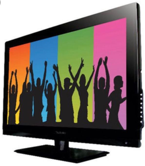 32” TV with built in DVD player.