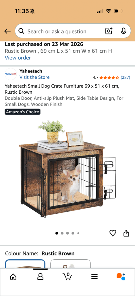 Small dog crate 