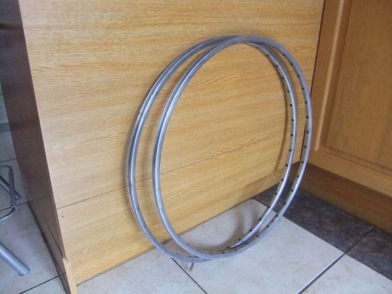 Pair of Peugeot 1980s racing bike alloy rims
