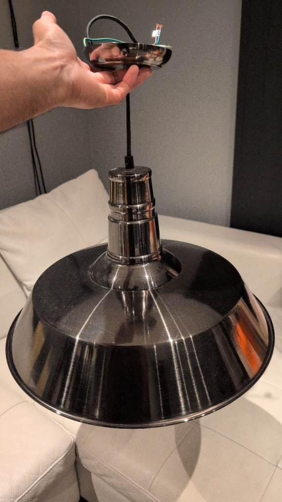 Ceiling light fitting Brushed Chrome