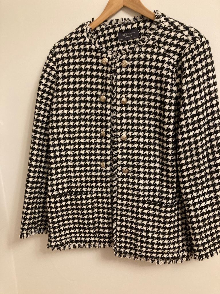 Marks and Spencer dog tooth jacket, New, see labels