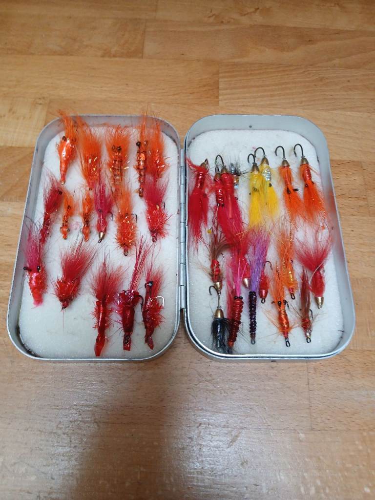 Salmon shrimp flies.