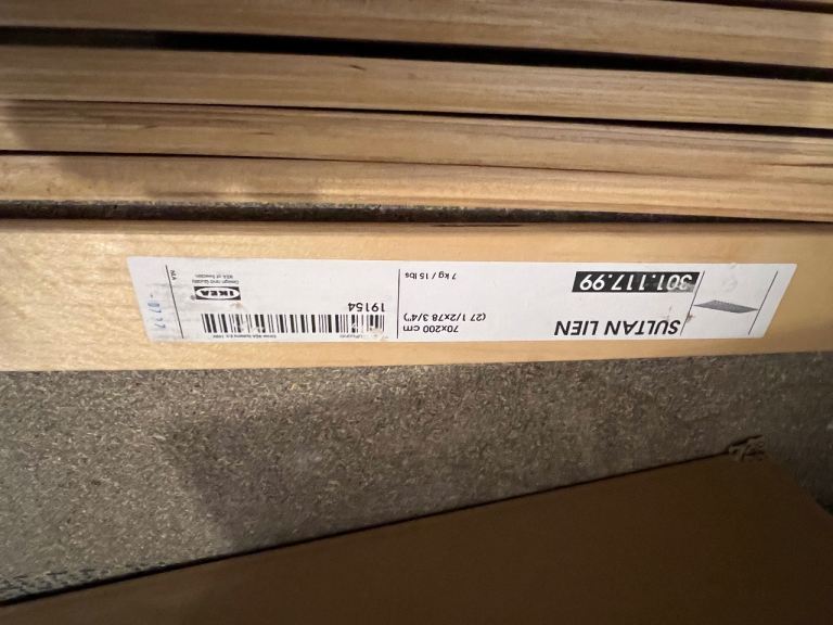 Heimdal Ikea metal bed frame  double size - silver 