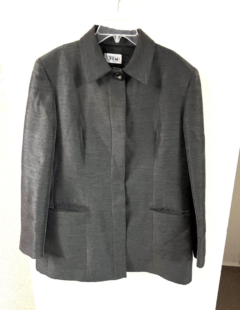 Vintage Themi Donna Italian Wool Blend Blazer Jacket Size 50 Uk 14-16