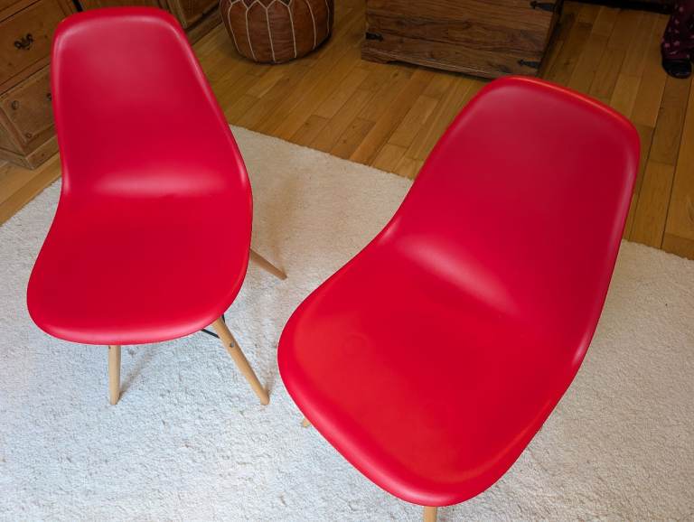 Modern red chairs (IKEA) 