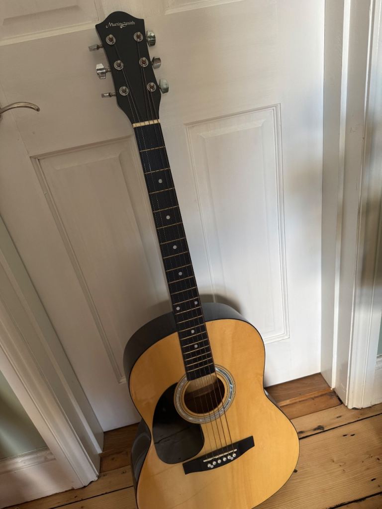 Acoustic Guitar - Good Condition, Natural Wood Finish