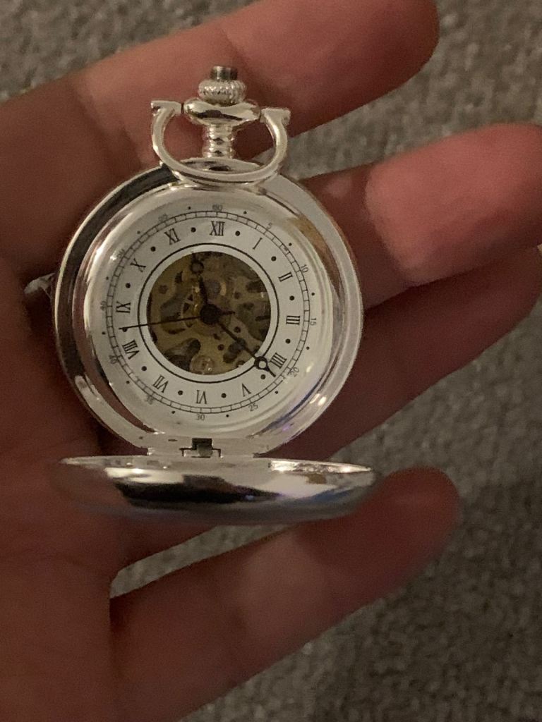 Vintage Mechanical Pocket Watch 1938 Silver