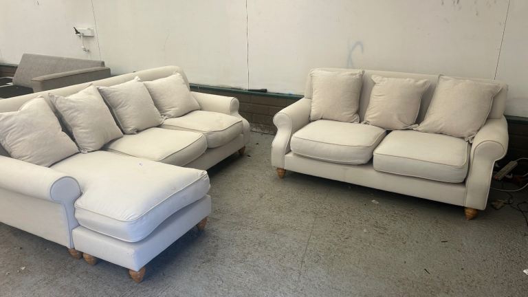 Cream DFS / SOFA WORKSHOP 2&3 seater sofa DELIVERY POSSIBLE