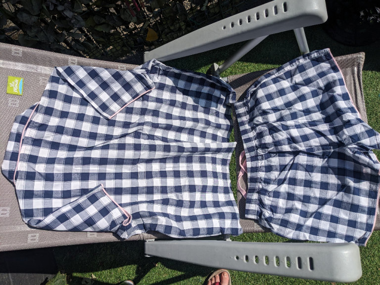 8/10 stretch cotton pyjama shorts set