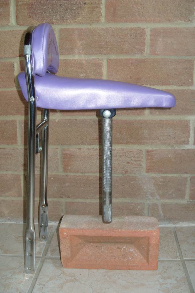 Original Groovy Chick, bicycle saddle with padded sissybar.