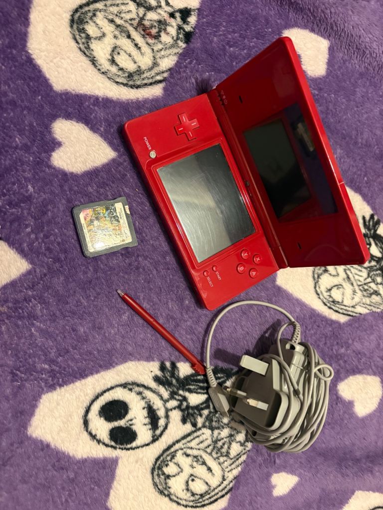 Nintendo DS Red Console with Charger and stylus 