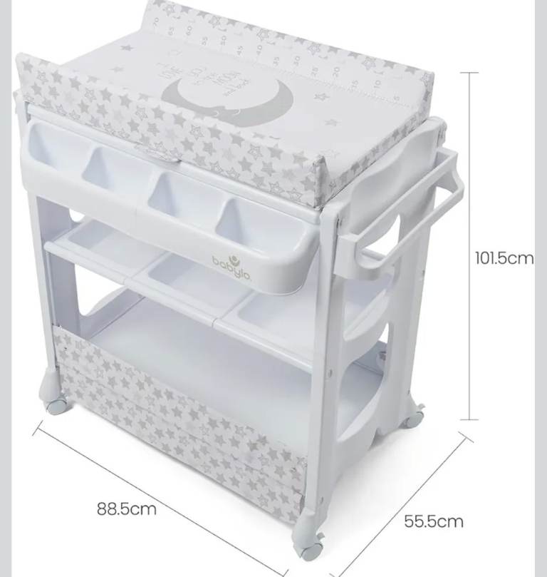 image for Babylo changing table Smart Changer with Bath Unit with Clever and Convenient Storage, 