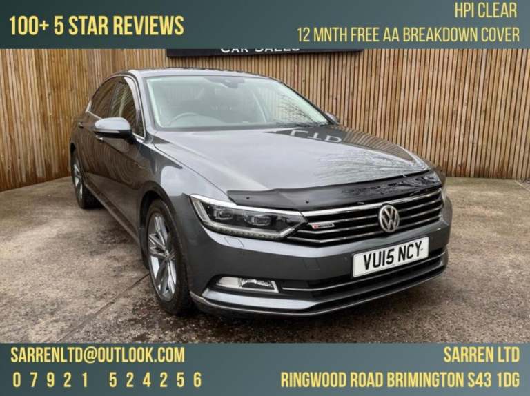 2015 Volkswagen Passat 2.0 BiTDI BlueMotion Tech GT DSG 4Motion Euro 6 (s/s) 4dr SALOON Diesel Au...
