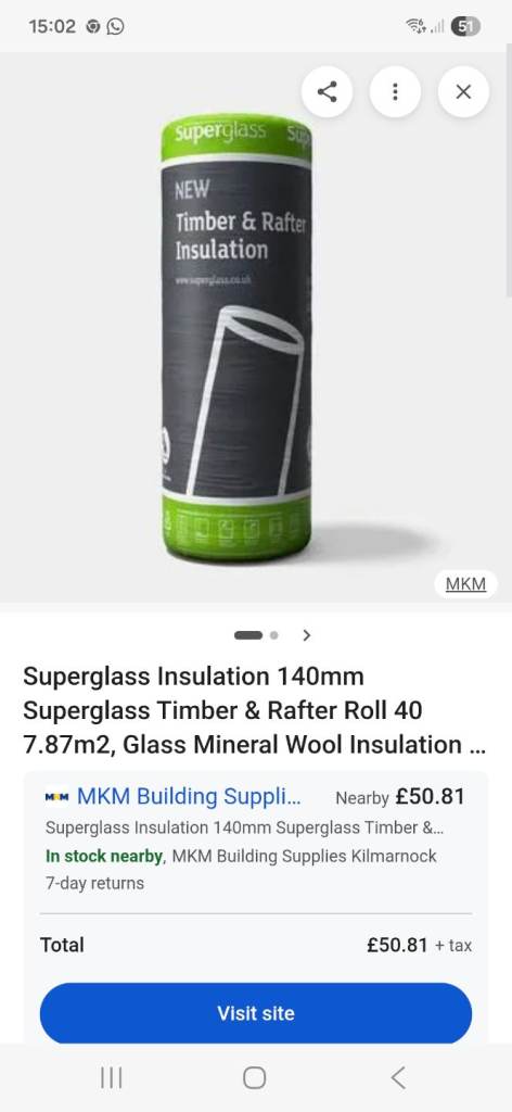 140mm insulation 