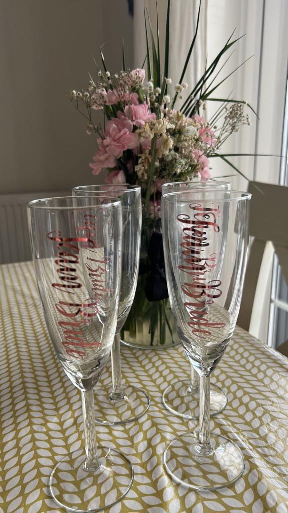 Wedding/ brid maid glasses/ topper decorations/ accessories 