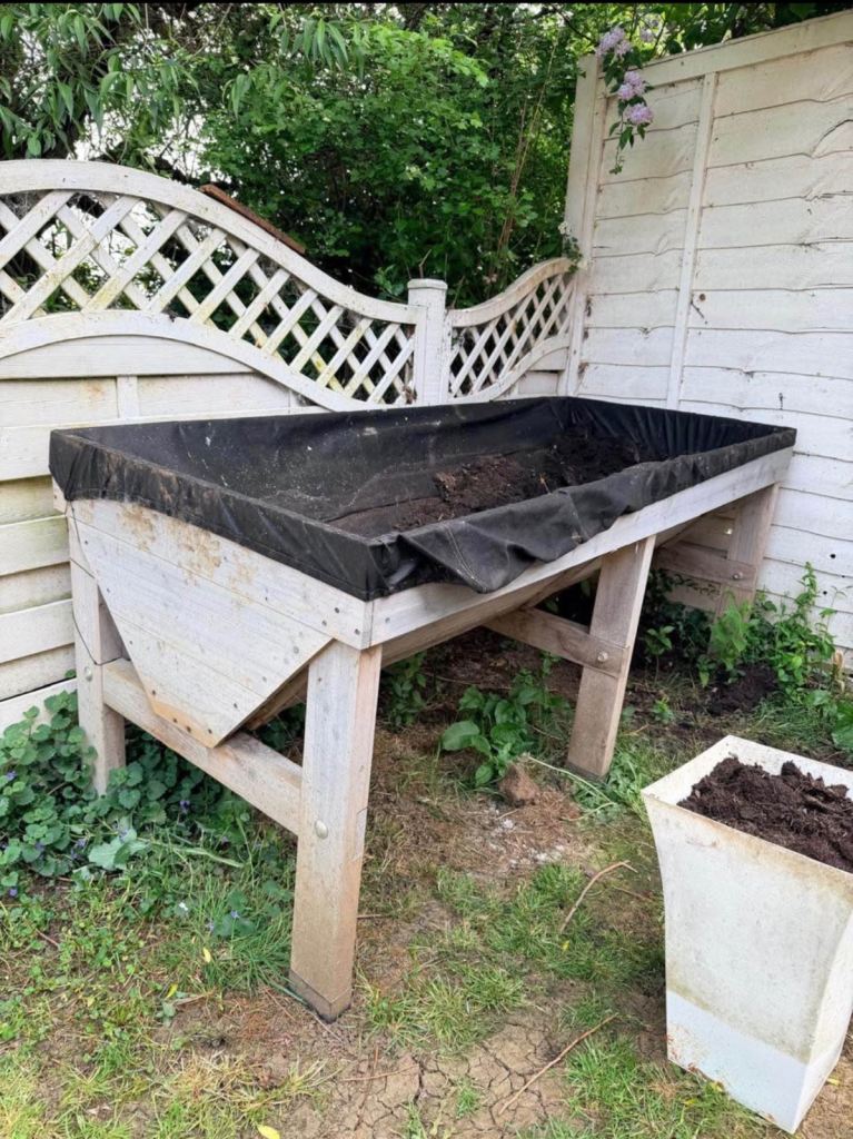 Veg Trug 1.8m wide Planter Grey With Canopy Bargain! 
