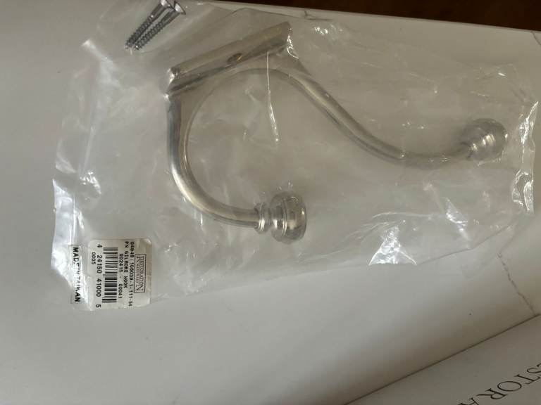 Restoration Hardware (RH) Gilmore Hooks - Polished Nickel – Set of 6 (six)