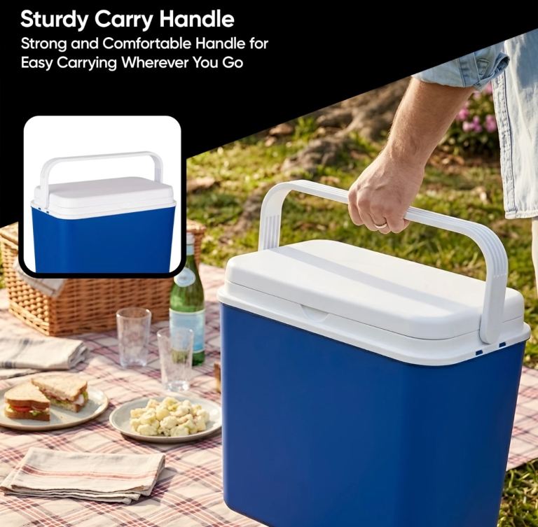 Portable blue cool box 30L