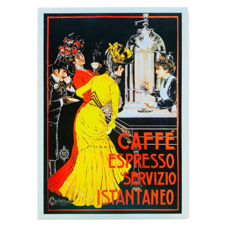 Caffe Espresso Servizio Istantaneo by V Ceccanti Poster Print Home Dorm Room Decor Vintage Wall Art
